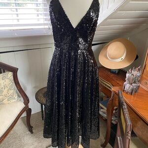 Elegant Black Sequin Dress